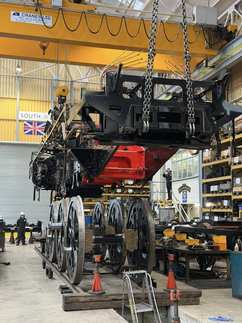 Photograph of Wadebridge being re-wheeled